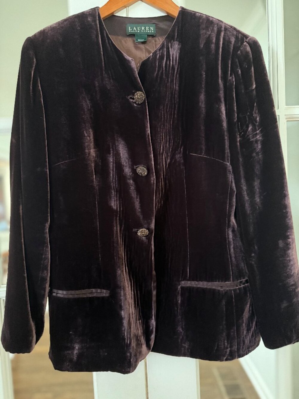 Ralph Lauren Velvet Blazer  Plum color